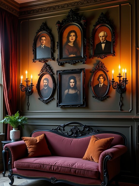 haunted vintage gallery wall