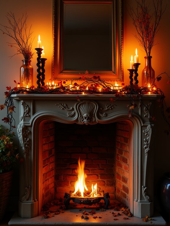 haunted woodland mantle display