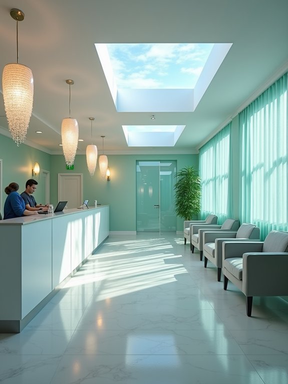 healing atmosphere through lighting