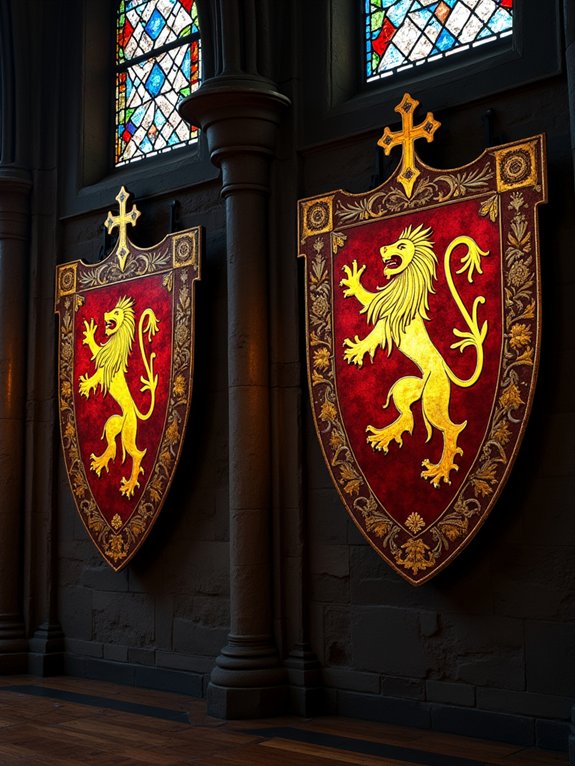 heraldic symbols enhance churches