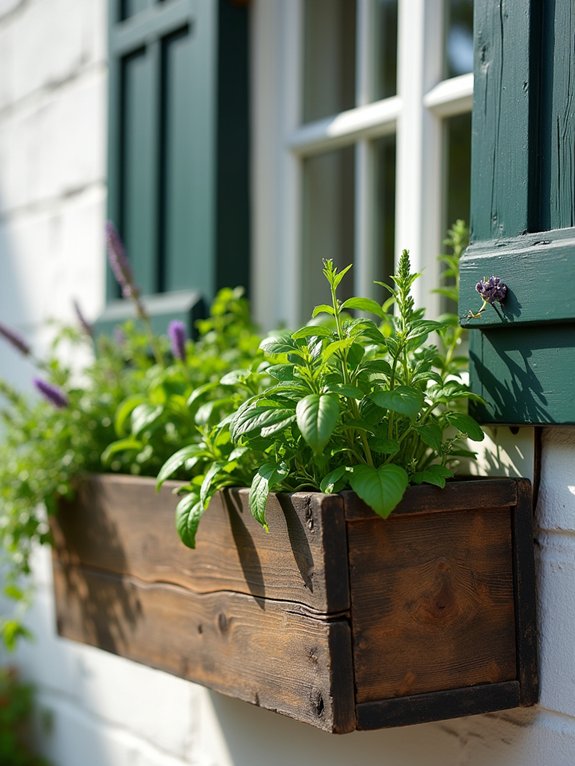 herb garden window boxes