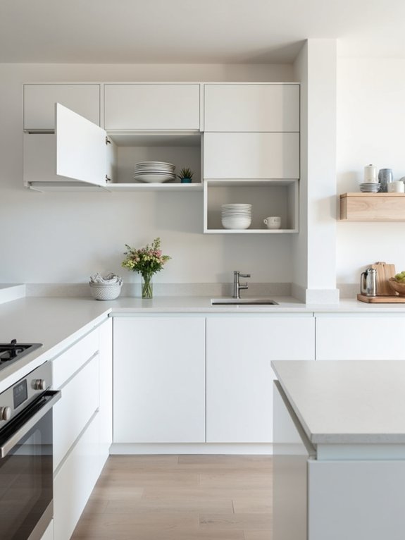 hidden pull down shelving solutions