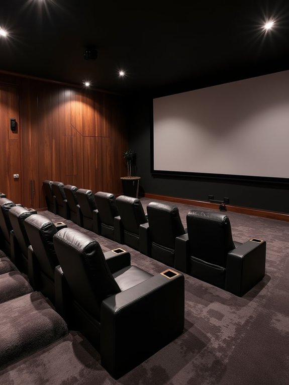 hidden theater with comfort