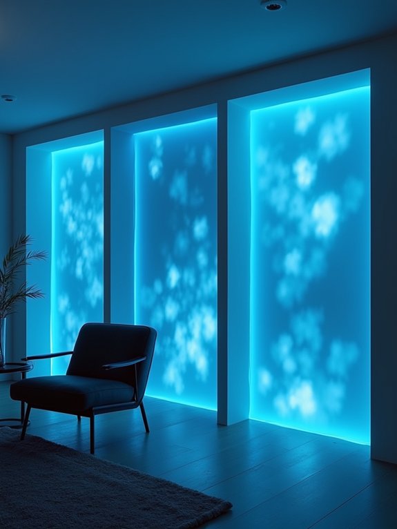 illuminated backlit glass designs
