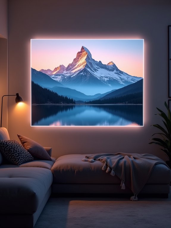 illuminated serene landscape displays