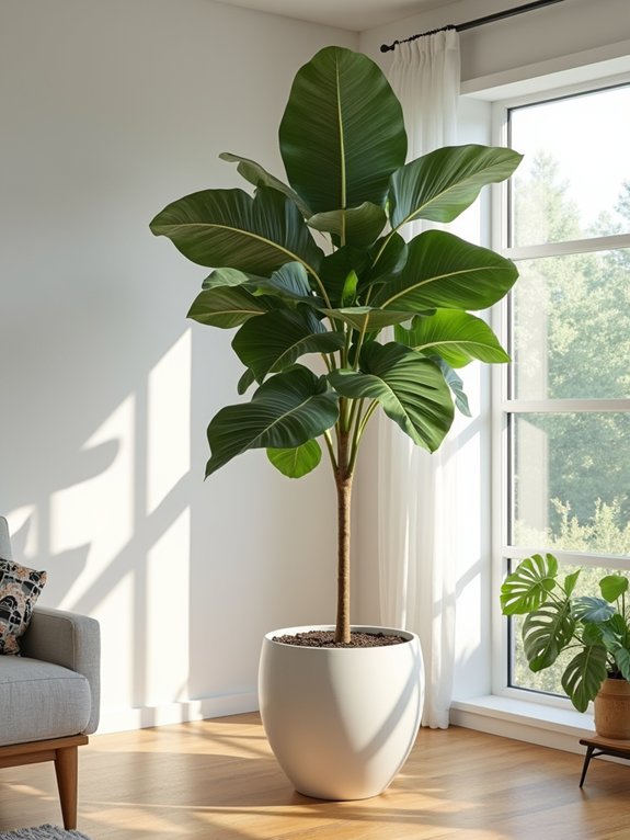 indoor trees as centerpieces