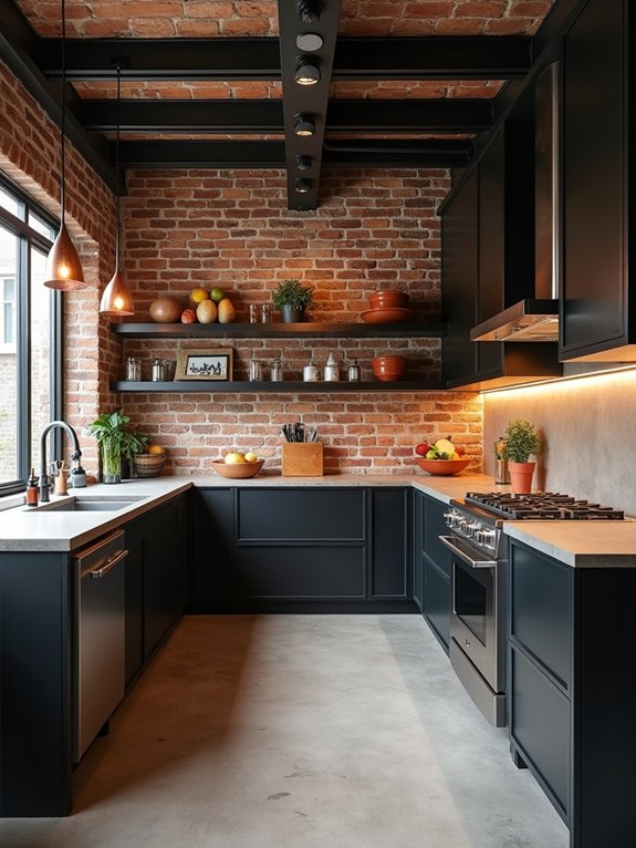 industrial black kitchen elements
