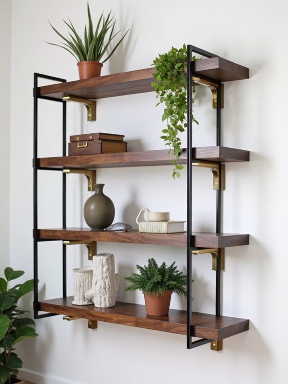industrial chic shelving design
