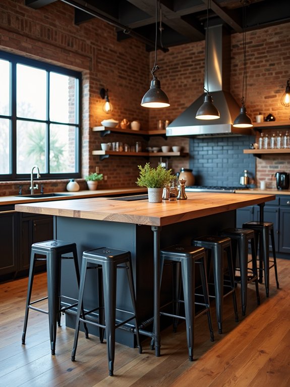 industrial metal wood bar