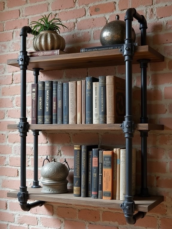 industrial pipe shelving design