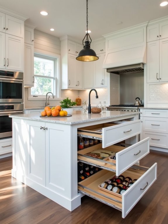 innovative kitchen island storage