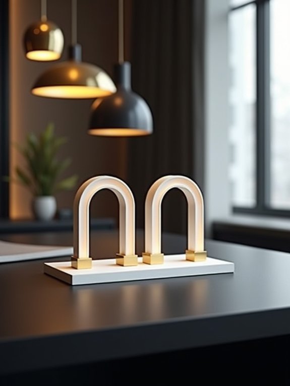 inspiring workspace with models