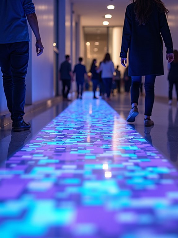 interactive artistic floor projections