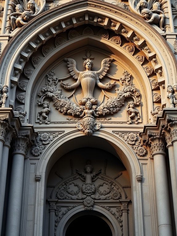 intricate carved stone details