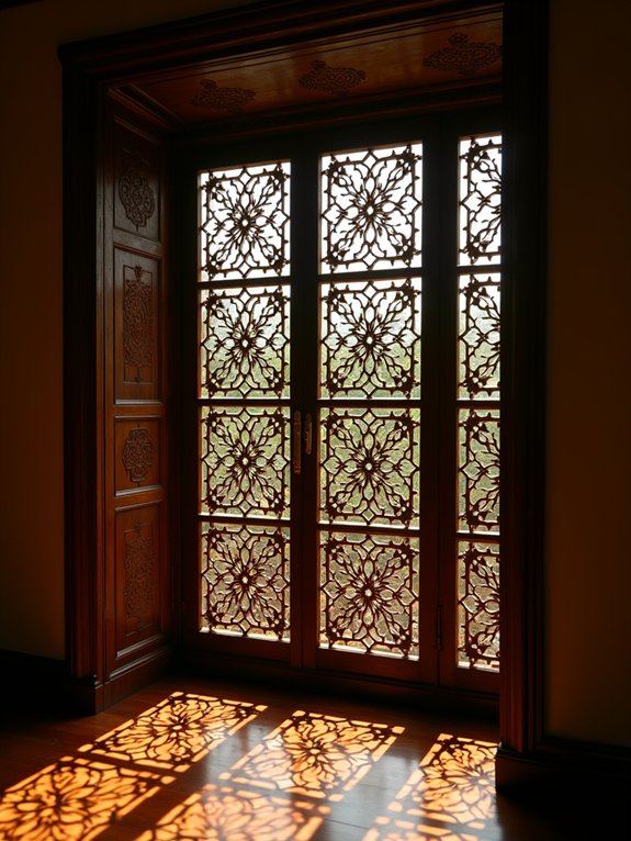 intricate decorative metal grillwork
