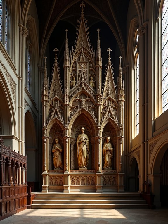 intricate gothic chancel screens