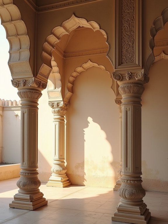 intricate indian column artistry