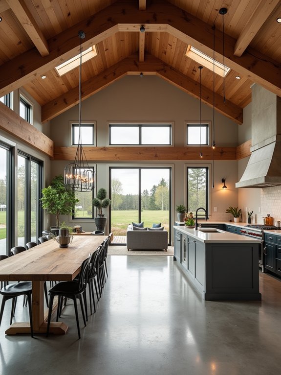 inviting open concept design