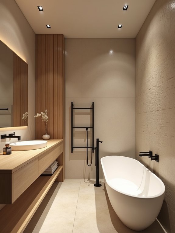 japandi bathroom color palette