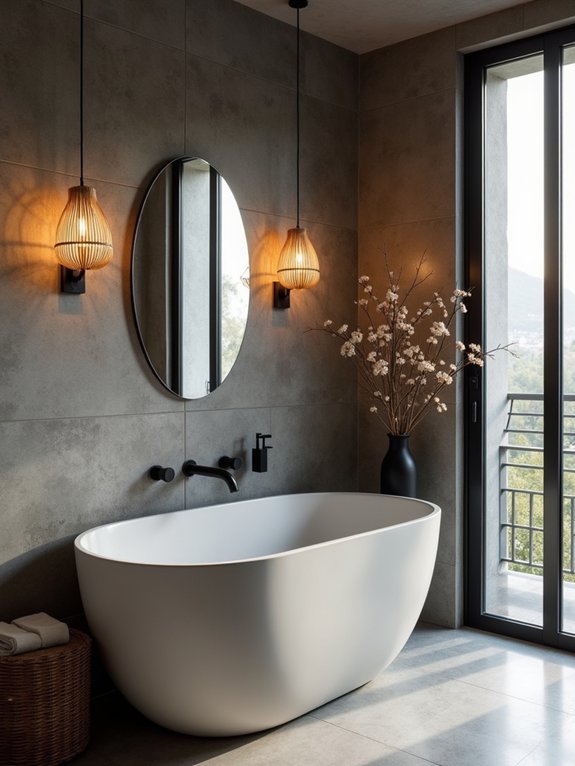 japandi bathroom lighting ideas