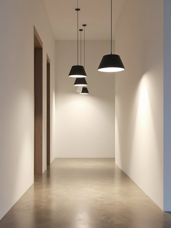 layered contemporary hallway lighting