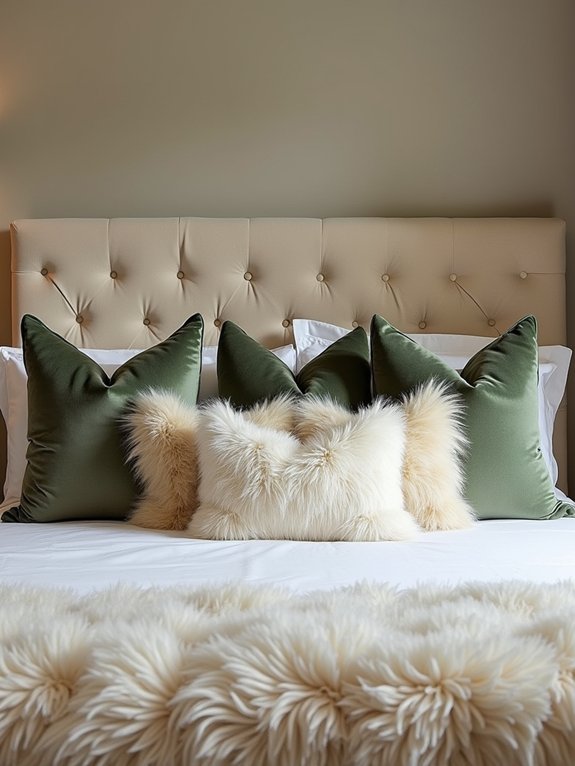 layered luxury pillow decor