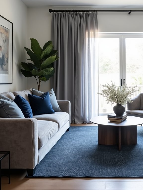 layered textures in blue