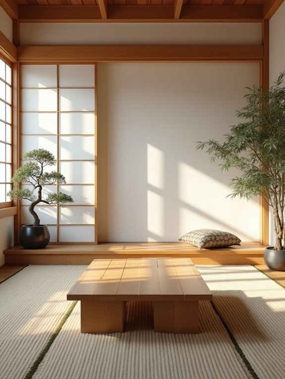 low profile japanese furniture arrangement