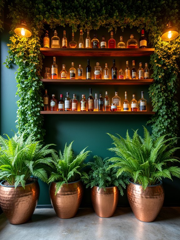 lush botanical bar decor