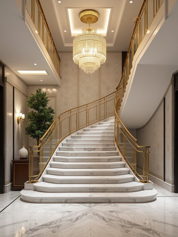 luxurious art deco staircases