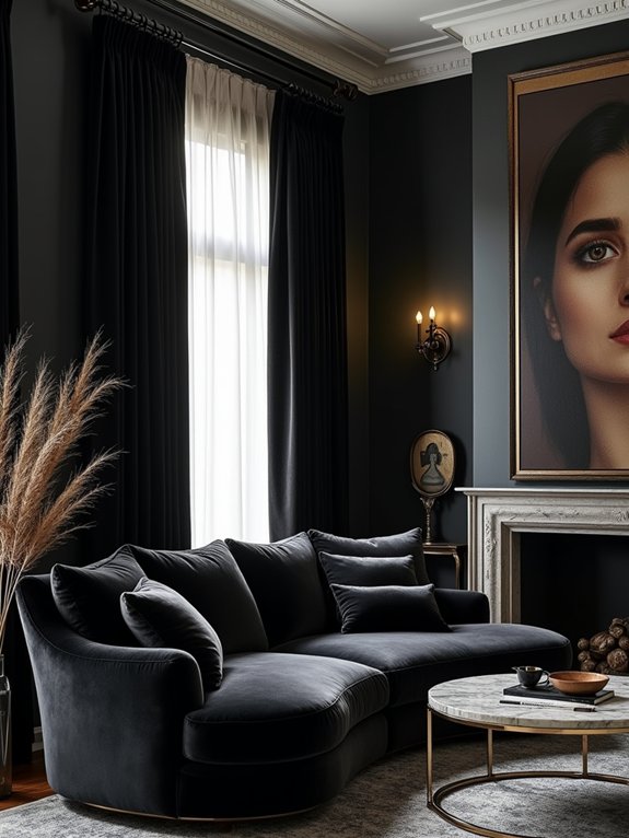 luxurious black textiles versatility