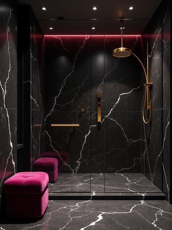 luxurious burgundy and black