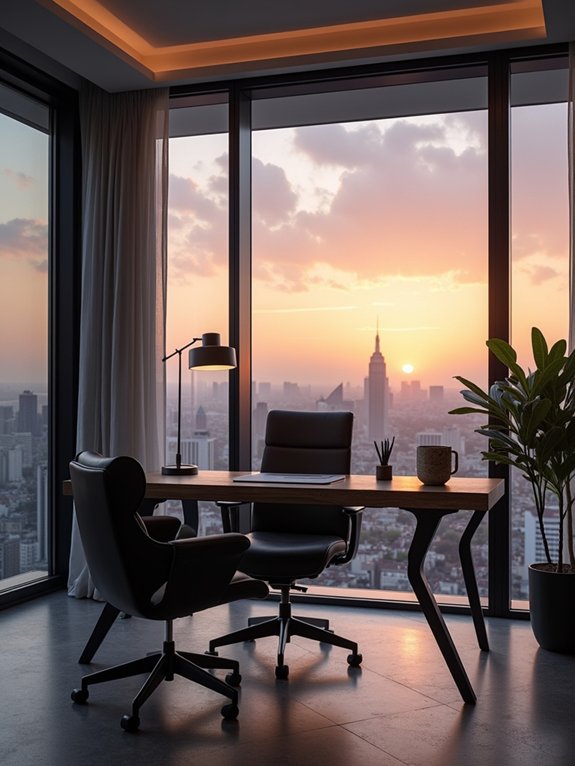 luxurious city view office