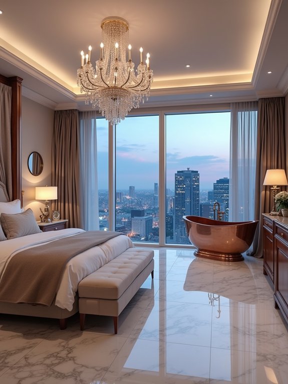luxurious comfortable master suite