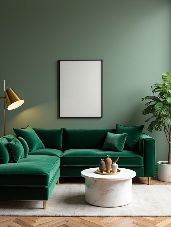 luxurious dark green centerpiece