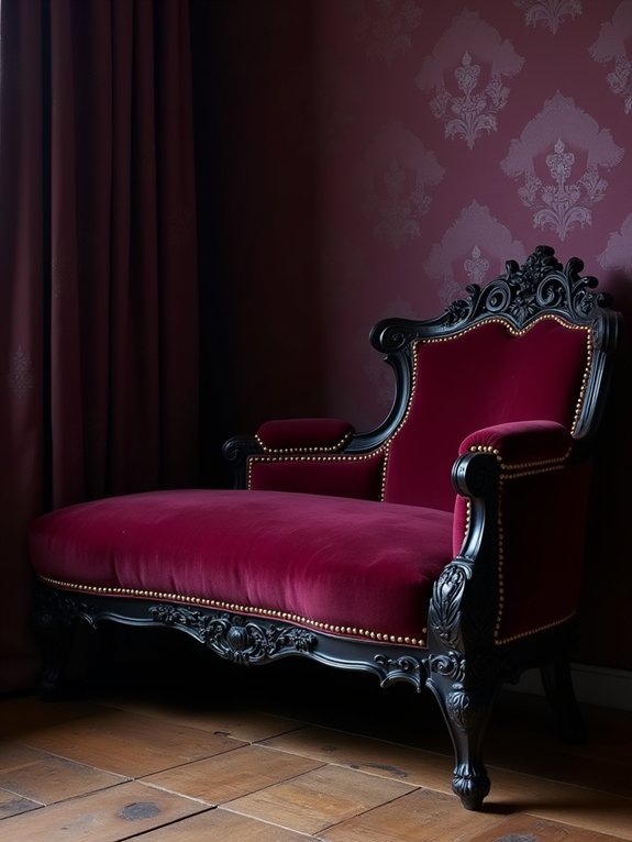 luxurious gothic velvet furniture
