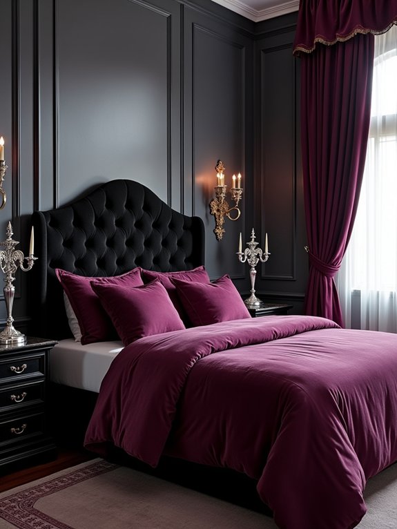 luxurious gothic velvet headboards