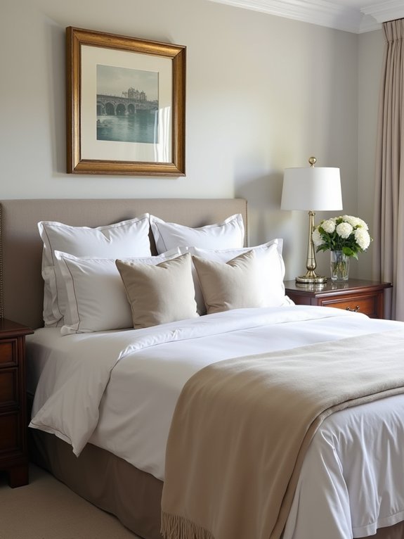 luxurious guest room bedding