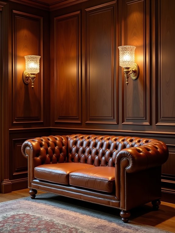 luxurious leather living room
