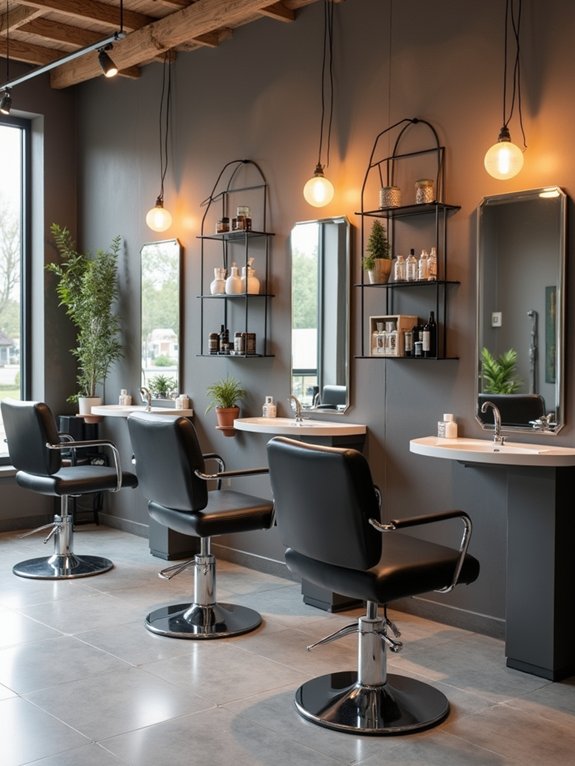 luxurious metal and glass