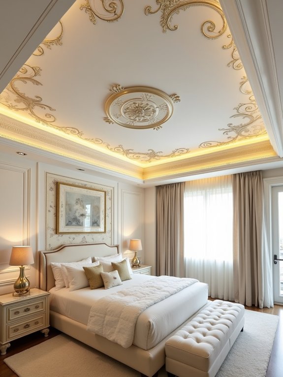 luxurious metallic gold accents