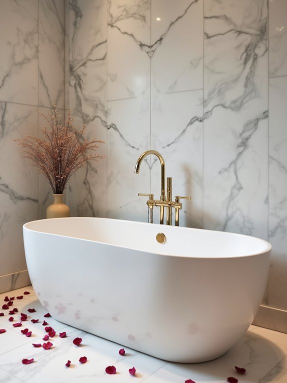 luxurious soaking tub oasis