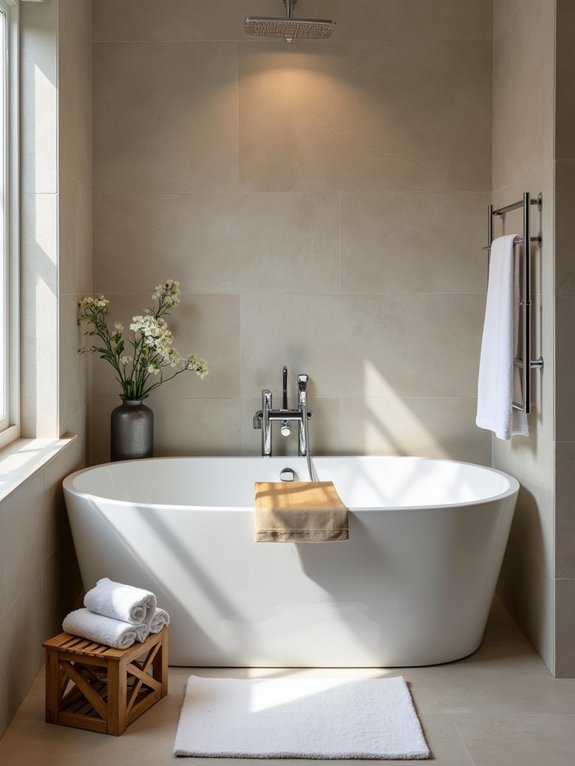 luxurious spa inspired bathroom touches