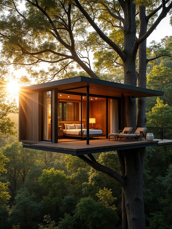 luxurious treehouse forest escape