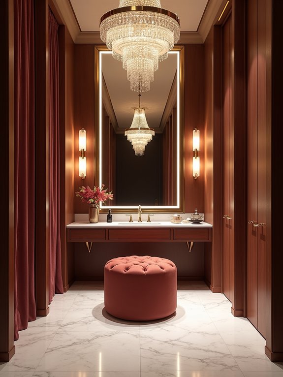 luxury changing room features