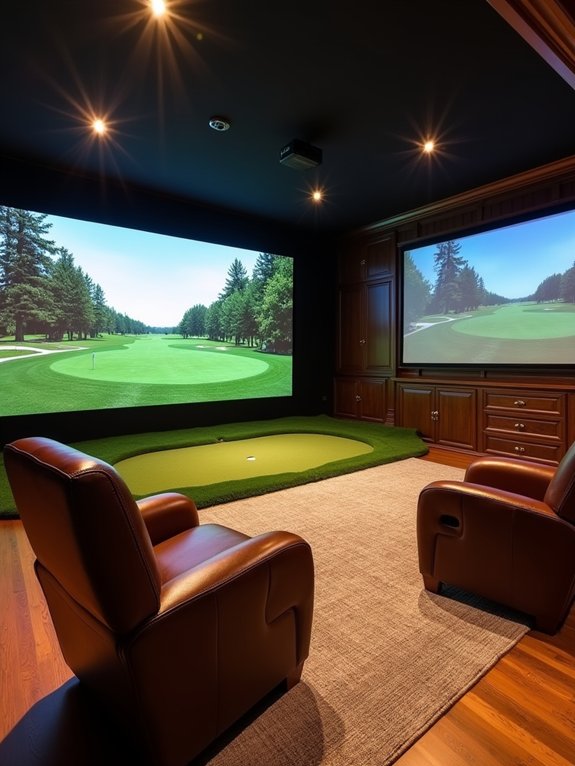 luxury golf experience indoors