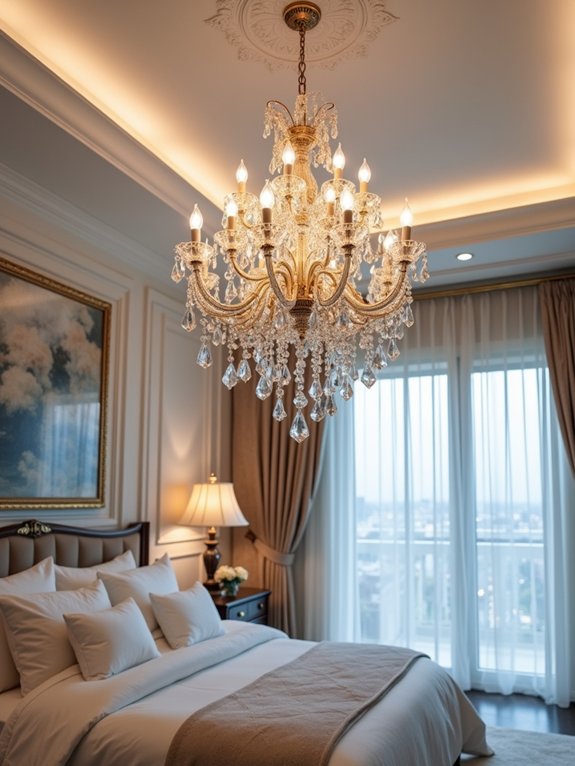 luxury suspended crystal chandelier