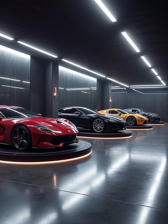 luxury underground car showcase