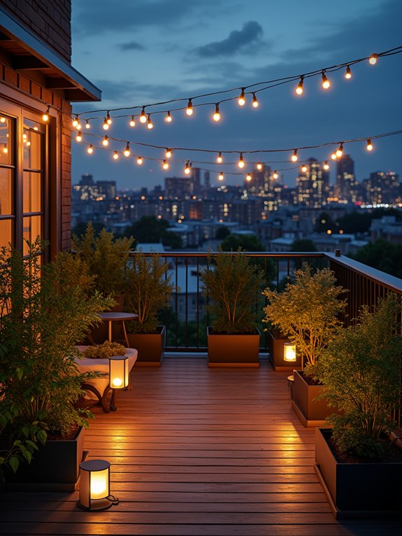 magical balcony garden lighting