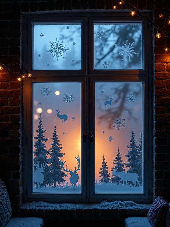 magical frosted window displays